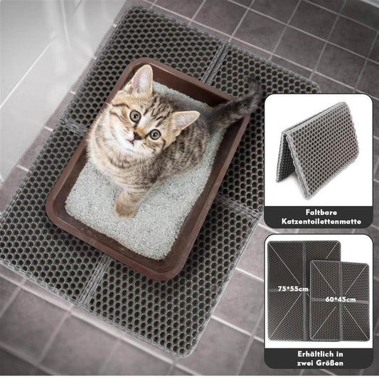 MOCOBO Katzenklo Matte, rutschfest, wasserdicht, leicht zu reinigen, ideal für Wohnungskatzen.