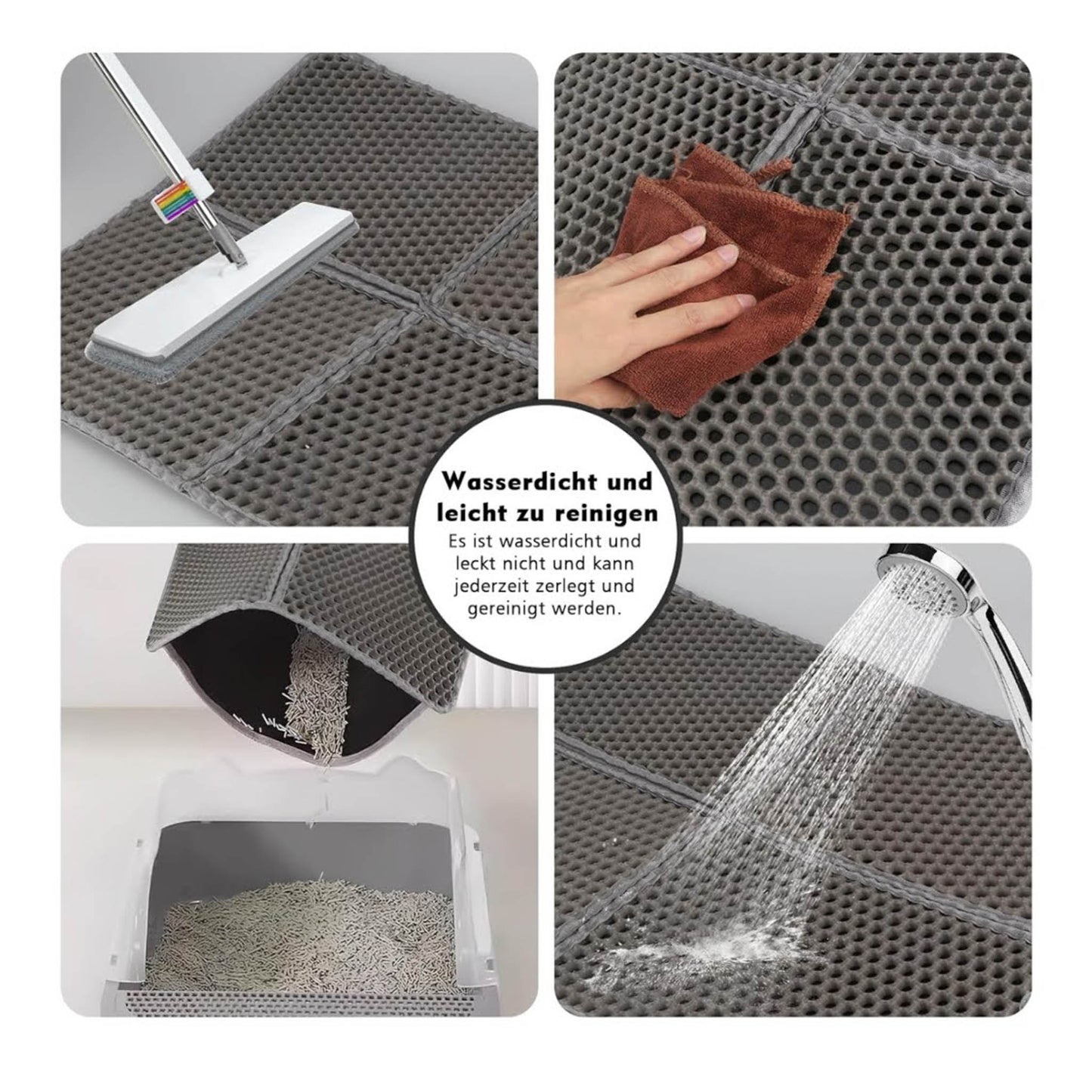 MOCOBO Katzenklo Matte, rutschfest, wasserdicht, leicht zu reinigen, ideal für Wohnungskatzen.