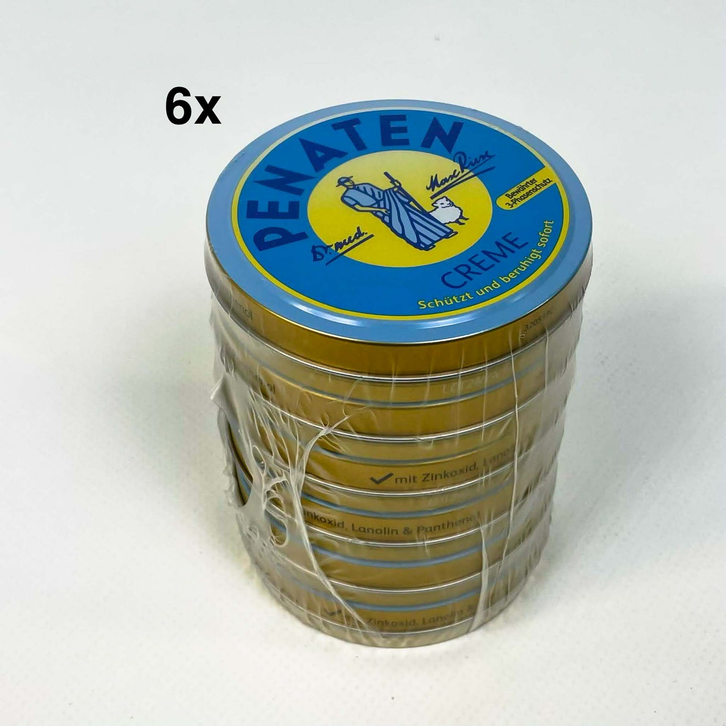 Penaten Baby Wundschutzcreme 6×50 ml - sofortiger Haut- und Nässeschutz mit Panthenol, beruhigt zarte Babyhaut