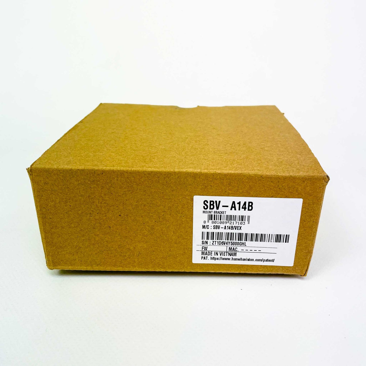 Hanwha SBV-A14B Backbox-Montageadapter, weiße Ausführung, kompakt und stabil