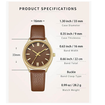 CIVO Damen Uhr, Modellnr nicht verfügbar, Armbanduhr, elegantes Leder, minimalistisch, wasserdicht, klassischer Quarzstil.