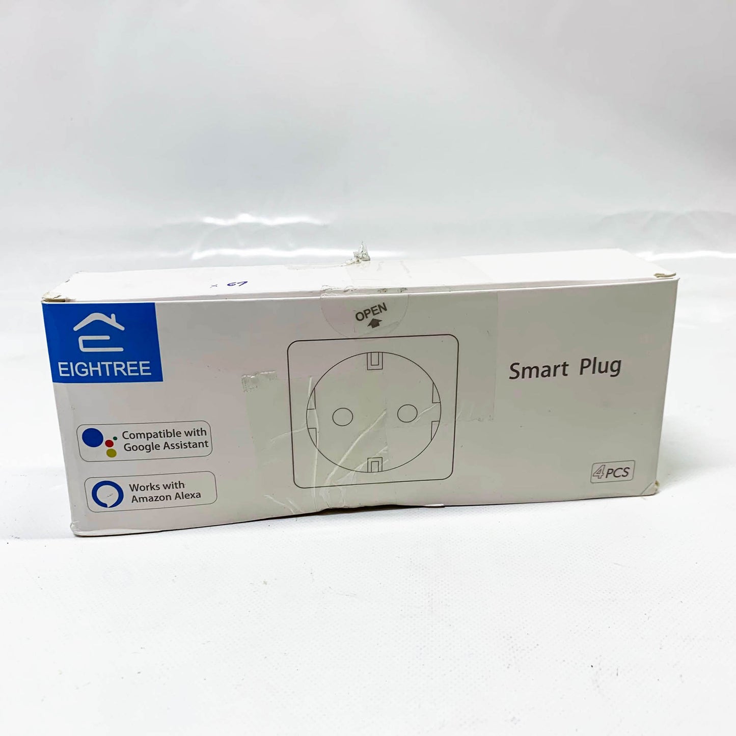 EIGHTREE ET21 WLAN Smart Steckdose 4er Pack, Smart Home, 16A, Alexa & Google Home kompatibel, Stromverbrauch messen, Zeitplan, Fernzugriff.