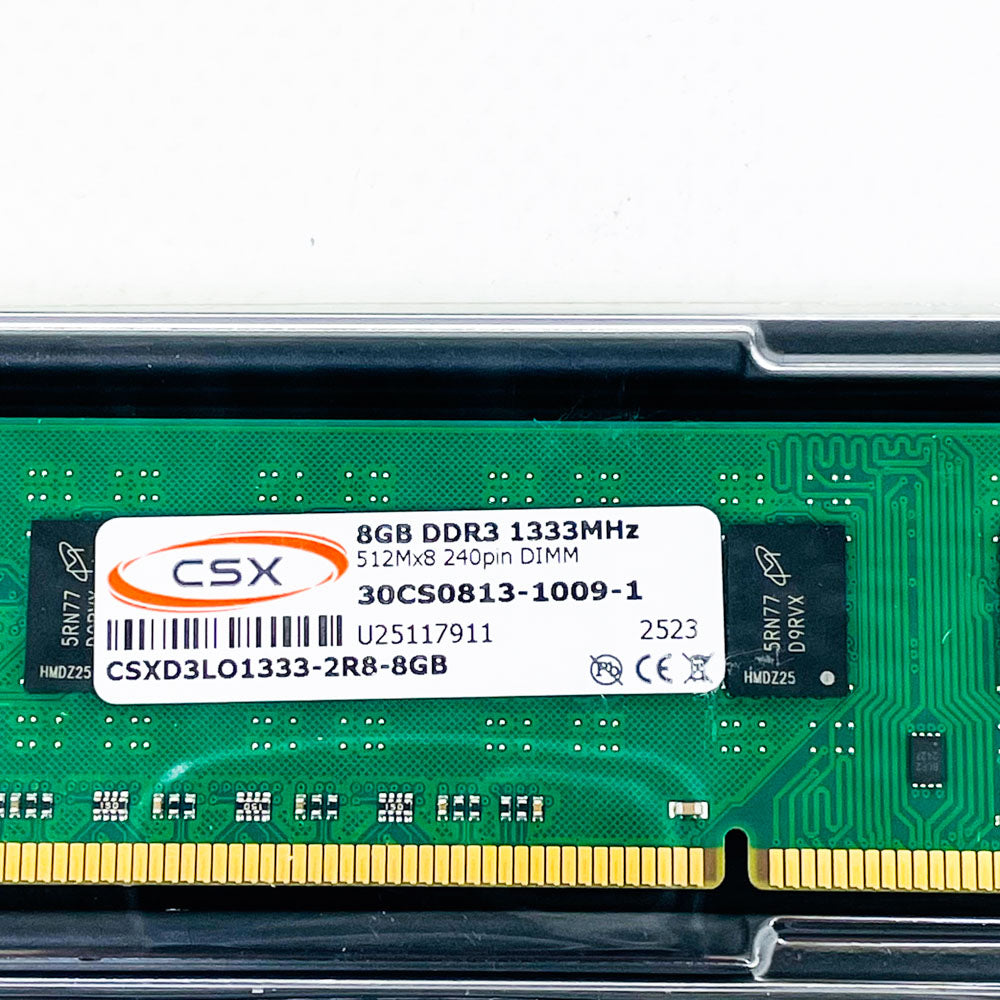 CSX CSXD3LO1333-2R8-8GB, 8GB DDR3-1333 MHz DIMM, Arbeitsspeicher, 240-Pin, Desktop RAM