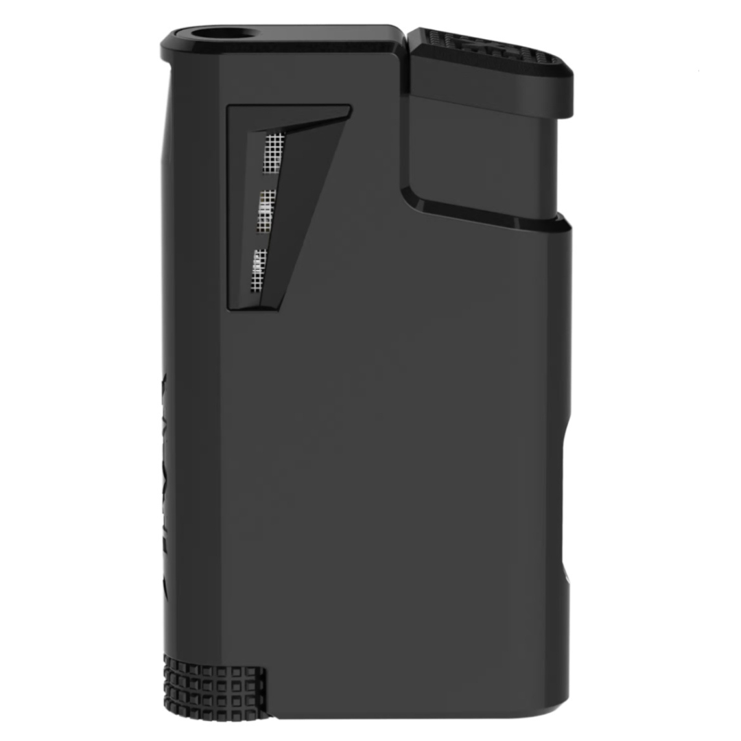 XIKAR XK1 Jetflame-Feuerzeug, Einzelstrahl, Schwarz, nachfüllbar, ergonomisch, Sichtfenster für Gasstand