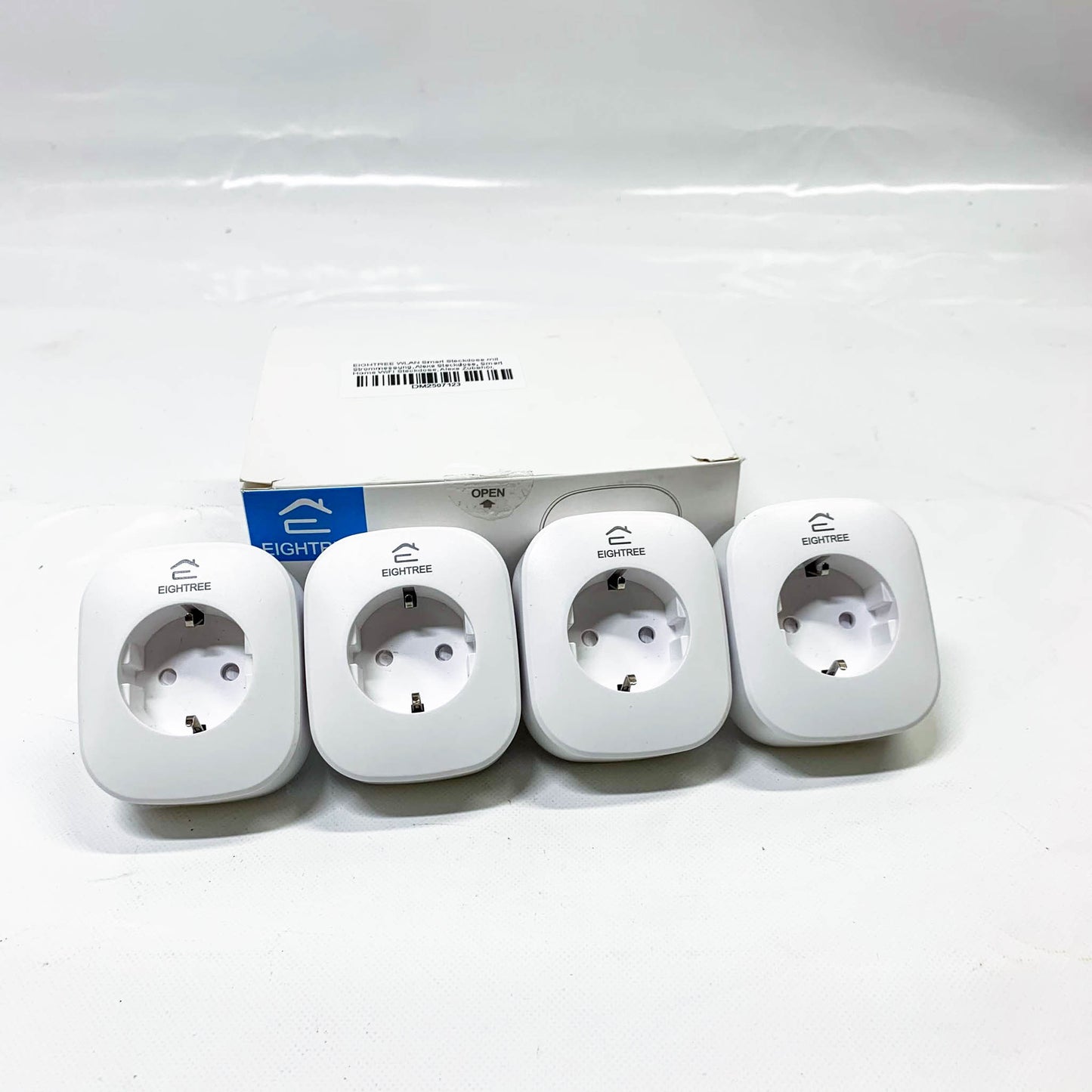 EIGHTREE WLAN Smart Steckdose, 16A, Smart Home, Strommessung, Alexa & Google Home kompatibel, Zeitplan, Fernzugriff, 2,4-G-WLAN.
