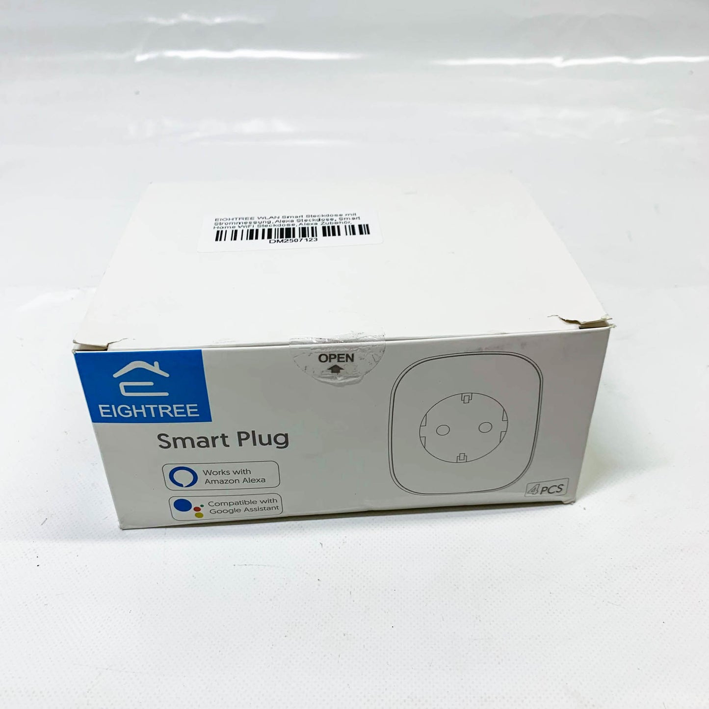 EIGHTREE WLAN Smart Steckdose, 16A, Smart Home, Strommessung, Alexa & Google Home kompatibel, Zeitplan, Fernzugriff, 2,4-G-WLAN.
