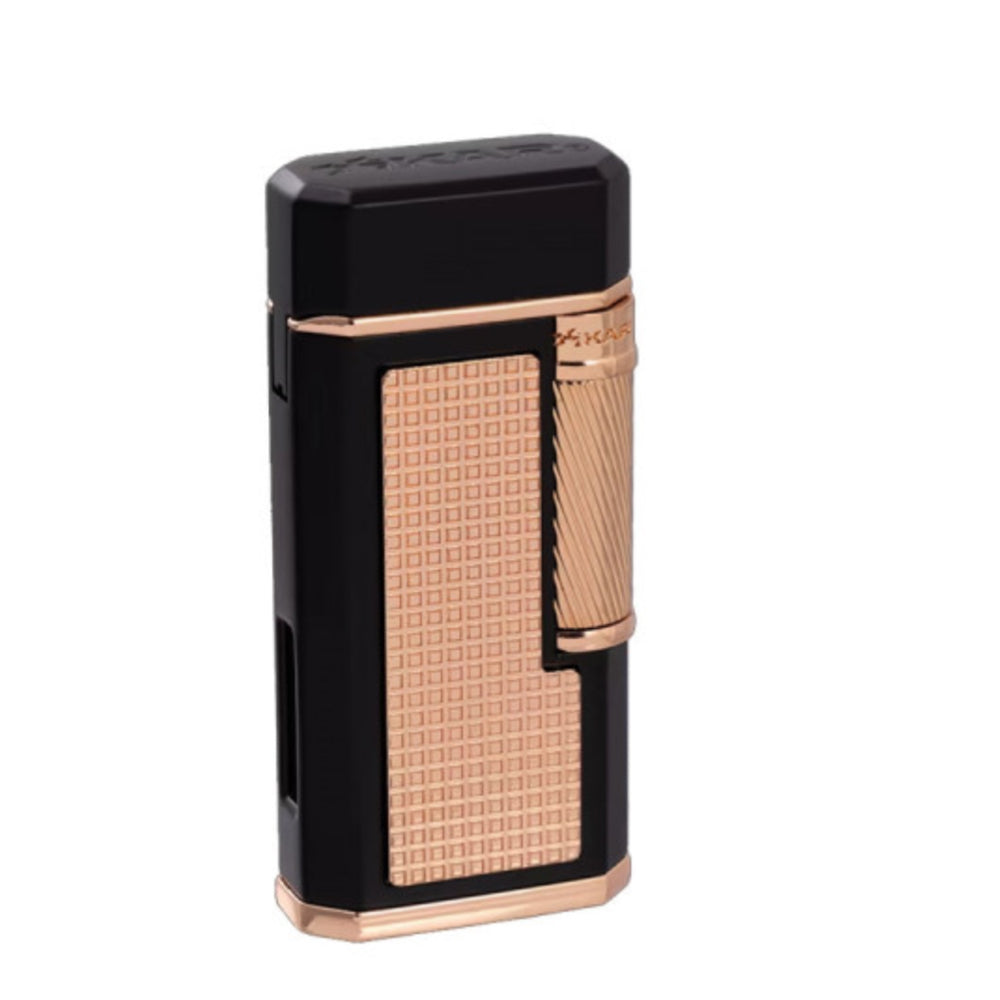 Xikar ARDOREE 615BKRS Feuerzeug, Soft Flame, Schwarz-Rosa, elegantes Design, nachfüllbar, für Zigarren und Zigaretten
