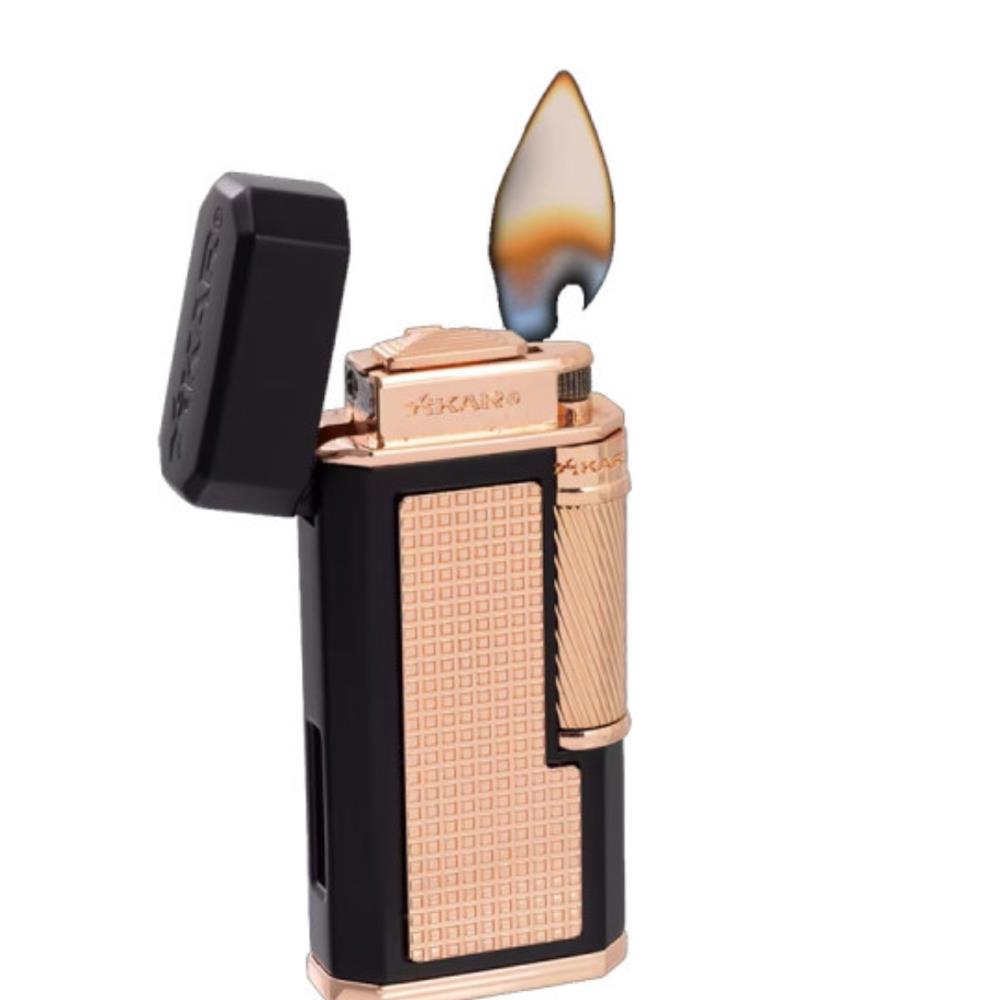 Xikar ARDOREE 615BKRS Feuerzeug, Soft Flame, Schwarz-Rosa, elegantes Design, nachfüllbar, für Zigarren und Zigaretten