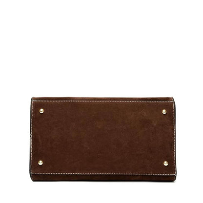 Travistar Wildleder Tote Bag, Retro Handtasche, groß, Kunstleder, abnehmbarer Schultergurt, ideal für Arbeit, Schule und Shopping.
