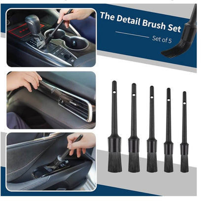 bemece Auto Reinigung Pinsel Set, 29-teilig, Detaillierungs-Bürsten, für Innen- und Außenreinigung, Motor, Lüftungsschlitze, Tragetasche.