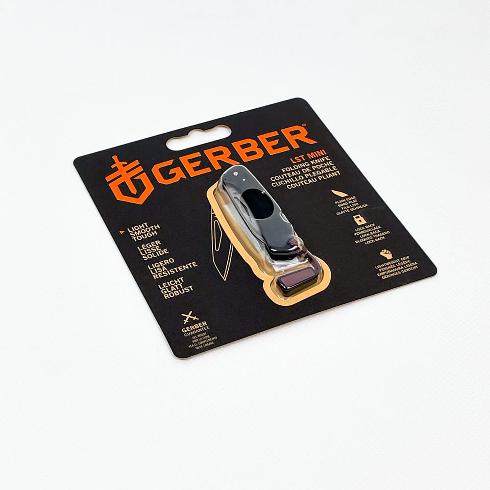 Gerber LST Mini Taschenmesser 33-024751, 440A Wharncliffe-Klinge 4,8cm, Nylon-Griff, Zugband, kompakt, leicht