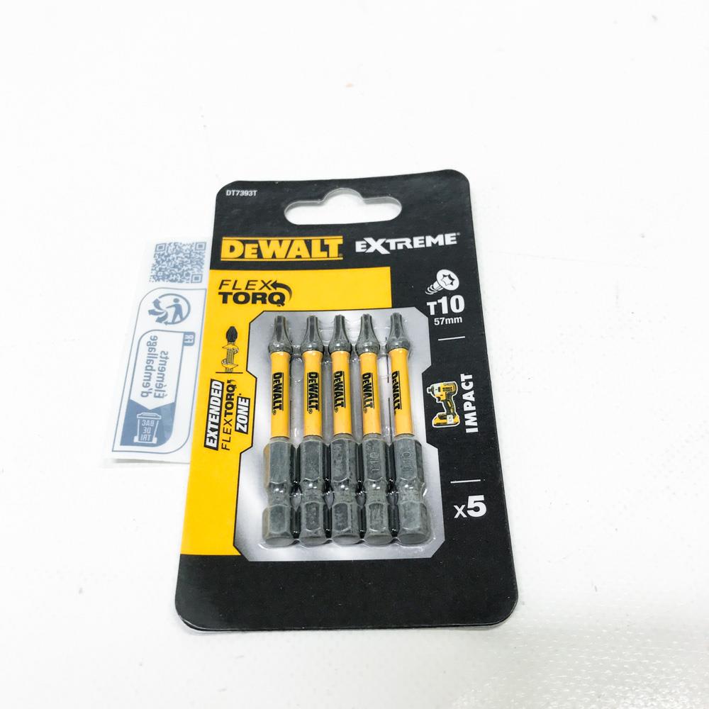 Dewalt DT7393T-QZ Drehmoment-Schlagspitzen T10 x 5, 50 mm Silber – Hohe Präzision, Robuste Qualität, Ideal für professionelle Anwendungen