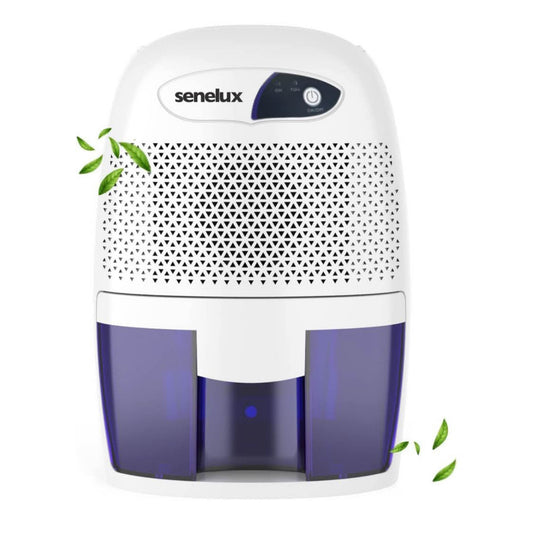 Senelux Mini-Luftentfeuchter 500 ml, tragbar, leise, effizient, ideal für kleine Räume, Keller und Schlafzimmer.