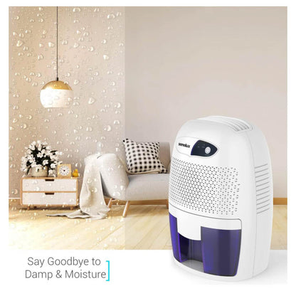 Senelux Mini-Luftentfeuchter 500 ml, tragbar, leise, effizient, ideal für kleine Räume, Keller und Schlafzimmer.