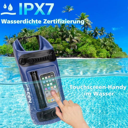 BOOSTEADY Dry Bag 20L, wasserdicht, IPX7, mit 3 D-Ringen, Reißverschluss, Touchscreen, ideal für Kajak, Boot, Camping, Strand.