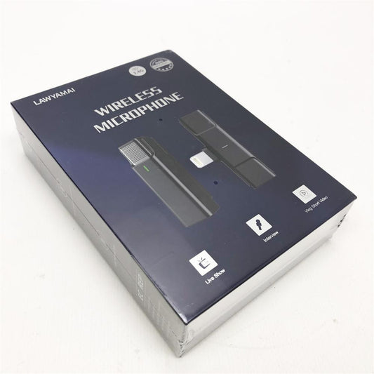Kabellos Lavalier Mikrofon für iPhone 2,4 GHz Ansteckmikrofon Drahtlos mit Ladetasche Plug&Play Mini Mikrofon für Live Streaming Online Unterricht Videoaufzeichnung Vlogger Youtuber