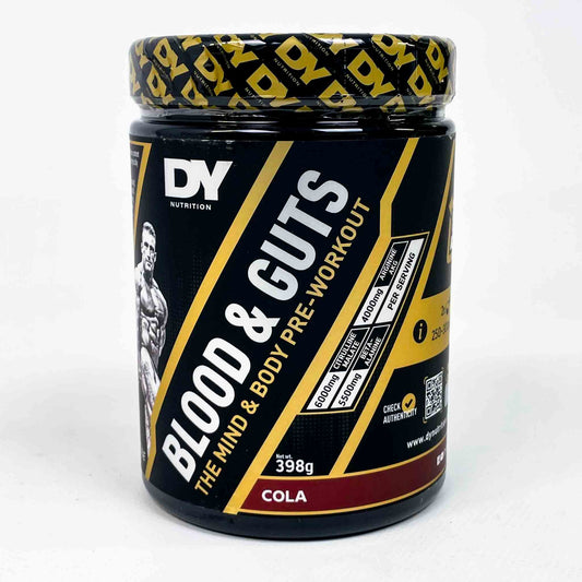 Dorian Yates Nutrition Blood & Guts Pre-Workout-Booster, 398g, Cola, mit Arginin & Citrullin, Energie & Fokus