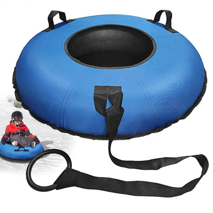FZENeast Aufblasbarer Schlitten, 95 cm, Rodelreifen, Kältebeständig, Canvas Bezug, ideal für Kinder & Erwachsene, Winterspaß.