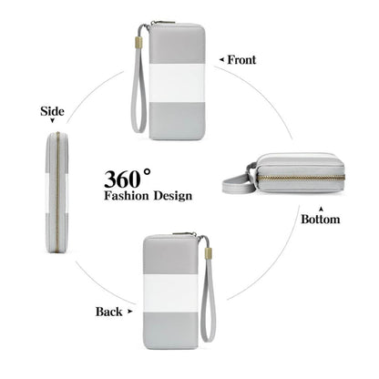 GOIACII Geldbörse Damen, RFID Blocking, großes Langformat, 36 Kartenfächer, elegantes Lederdesign.