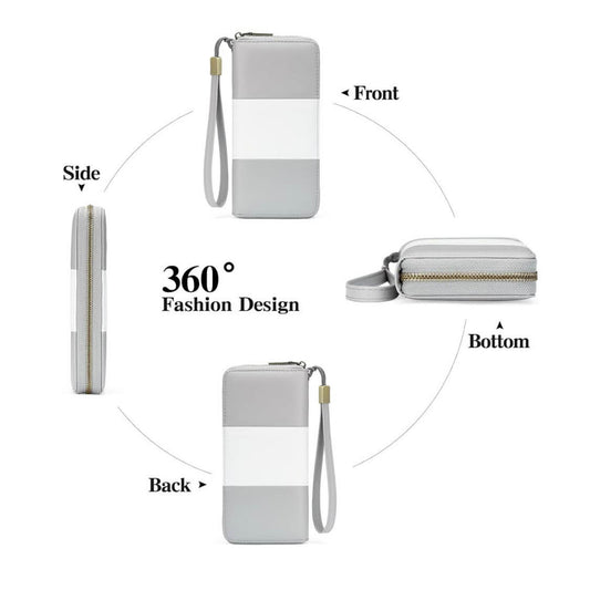 GOIACII Geldbörse Damen, RFID Blocking, großes Langformat, 36 Kartenfächer, elegantes Lederdesign.