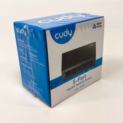 Cudy GS105, 5-Port Gigabit Switch, Desktop, Metallgehäuse, 5x Gigabit Ethernet, lüfterlos