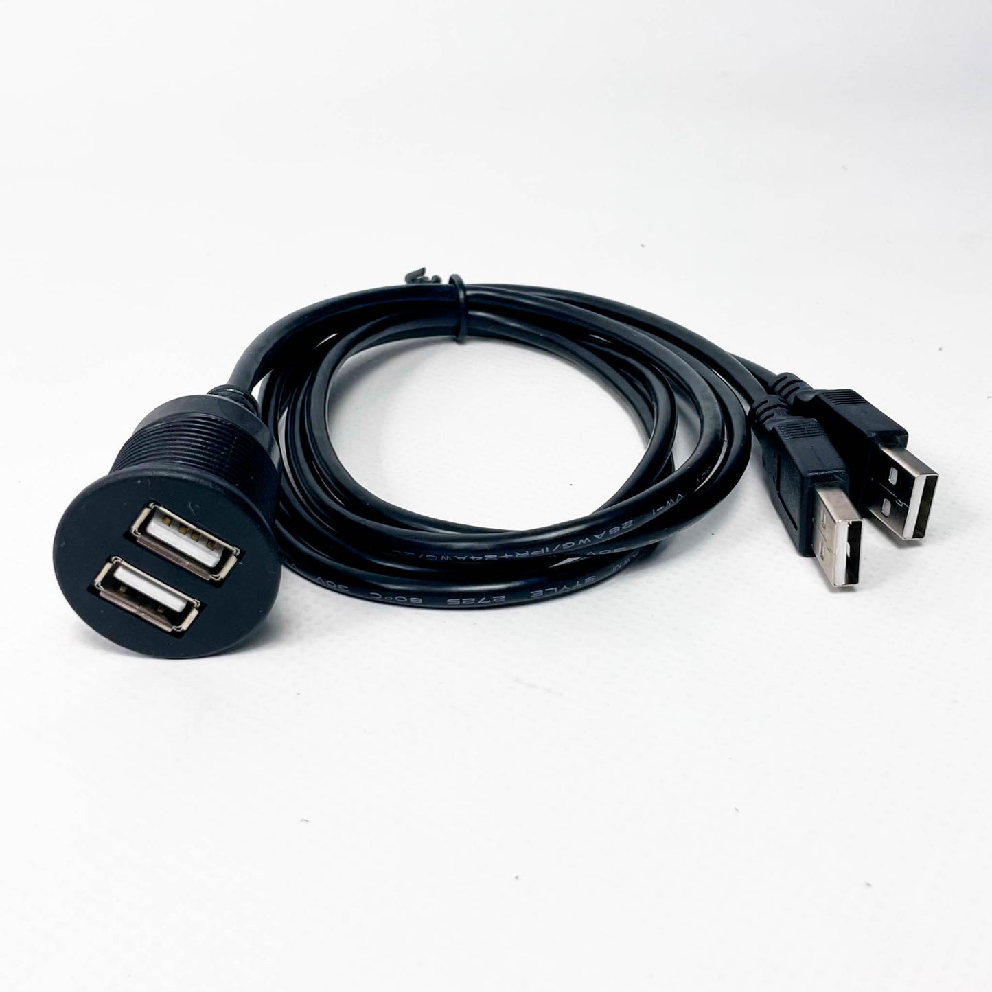 RTA 044-005.003 USB-Panelkabel, 2x USB 2.0 Stecker auf Buchse, 1m, Einbaukabel für Frontpanel-Anschluss