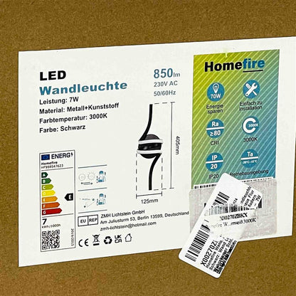 HOMEFIRE LS-8-160 S12 E LED Wandleuchte, 7W, warmweiß 3000K, 230V, energiesparend, modernes Design