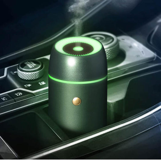 Earnest Living, 100 ml, ätherischer Öldiffusor, Auto-Luftfrischer, Timer, Nachtlicht, USB-portabel, Auto-Off-Funktion, grünes Geschenk.