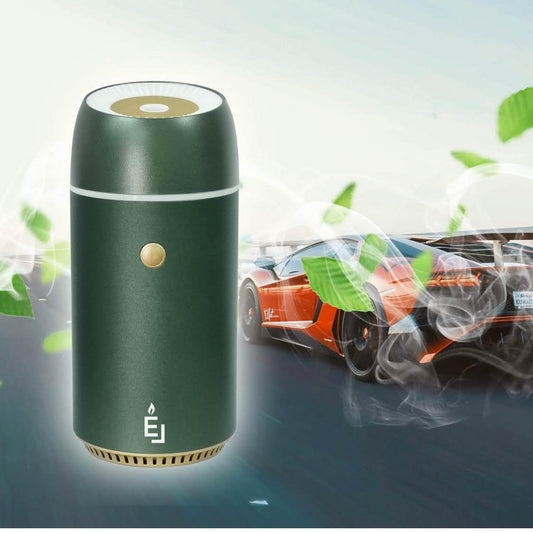 Earnest Living, 100 ml, ätherischer Öldiffusor, Auto-Luftfrischer, Timer, Nachtlicht, USB-portabel, Auto-Off-Funktion, grünes Geschenk.