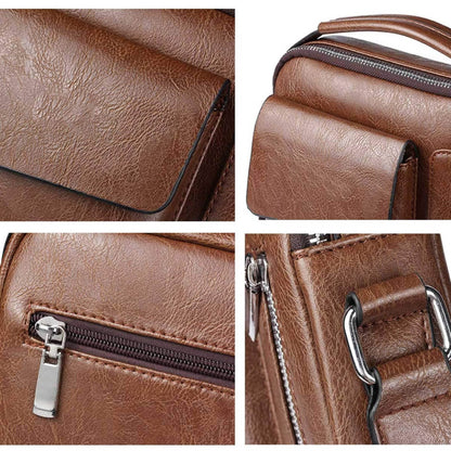 Vohoney Herren Schultertasche, Klein, Crossbody Bag, leichte Umhängetasche mit verstellbarem Schultergurt, ideal für Alltag.
