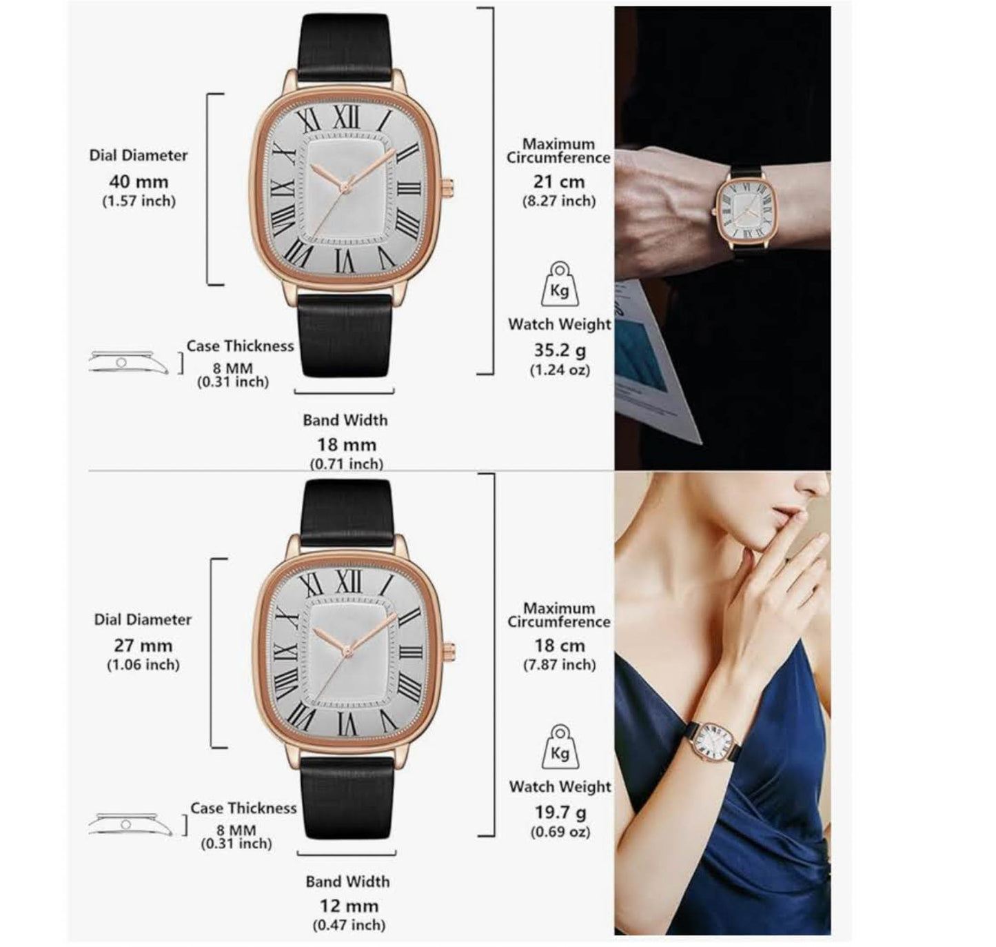 CIVO Paaruhr, Armbanduhr, elegante Leder, wasserdicht, minimalistisch, perfektes Geschenk für Paare.