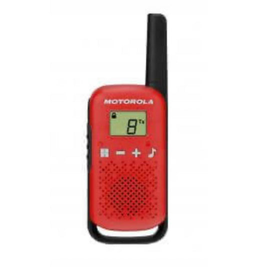 Motorola Talkabout T42, PMR446 Funkgeräte, 16 Kanäle, 4 km Reichweite, rot, 2 Stück.