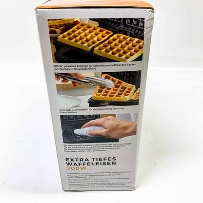 TOWER Waffeleisen T27034PM, Waffeleisen, Antihaftbeschichtung, 1200W, kompakt, für Belgische Waffeln, Thermostat.