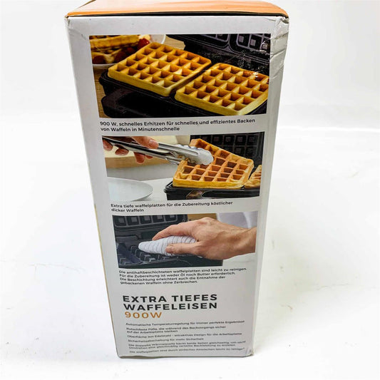 TOWER Waffeleisen T27034PM, Waffeleisen, Antihaftbeschichtung, 1200W, kompakt, für Belgische Waffeln, Thermostat.