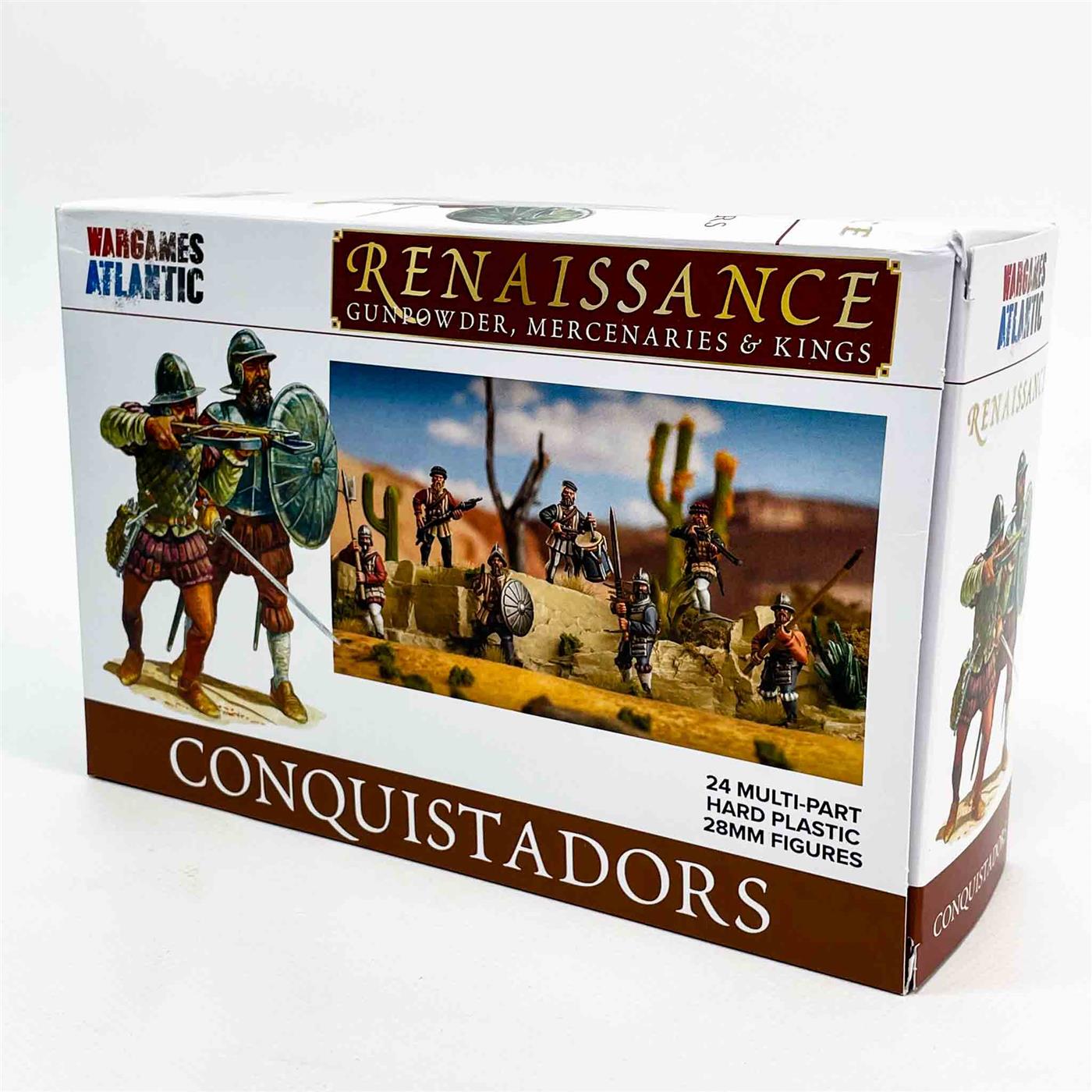 Wargames Atlantic WAARN001, Renaissance Konquistadoren – 24 mehrteilige 28mm Hartplastik-Figuren