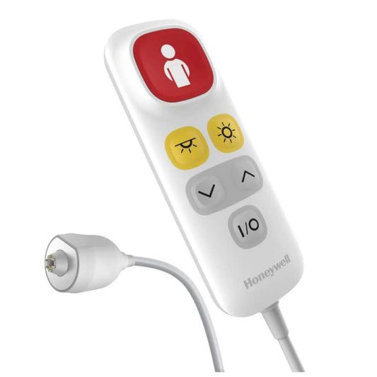 Honeywell Systevo 74165B9 Patientenhandgerät mit 5 Funktionstasten, magnetischem Steckanschluss, 3 m Kabellänge, IP67