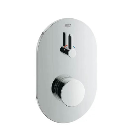 Grohe Eurosmart CT, 36321000, Selbstschluss-Brausebatterie, mit Mischfunktion, Chrom, Fertigmontageset für UP-Einbaukasten.