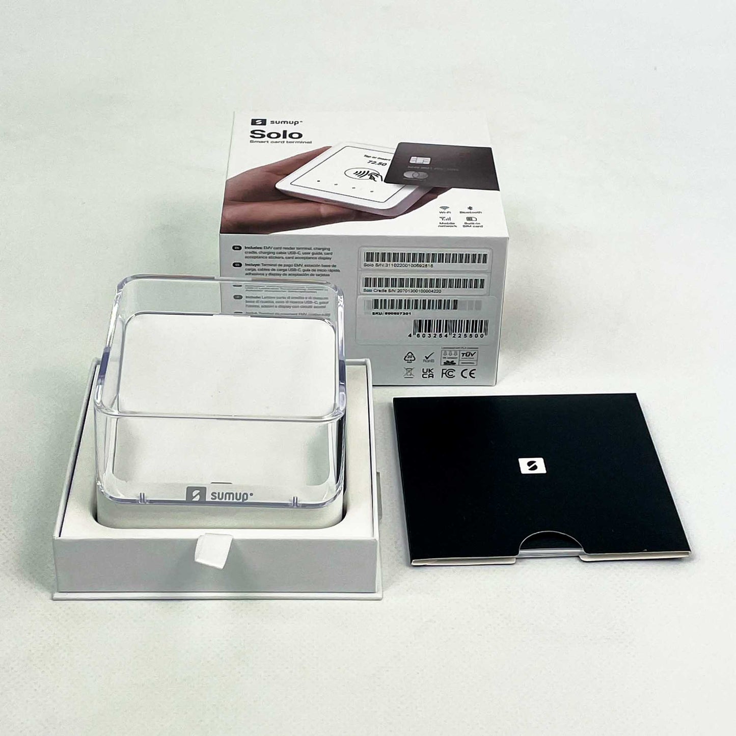 SumUp Solo Ladestation für Kartenterminal, Wi-Fi & Bluetooth, weiß, Modell 800607301, mobiler Smart-Kartenleser