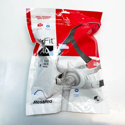 ResMed AirFit F40, Full-Face-Maske, Größe M, komfortable Passform, leise, einfach anzulegen, optimaler Sitz, ideal für CPAP-Therapie.