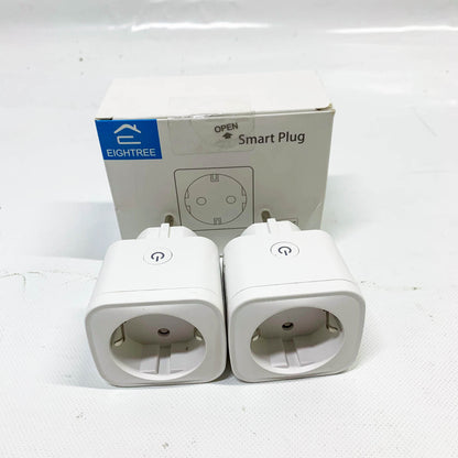 EIGHTREE WLAN Steckdose, Smart Home, 16A, mit Stromverbrauchsmessung, Zeitplan, Fernzugriff, kompatibel mit Alexa, Google Home, SmartThings, 2er Pack.