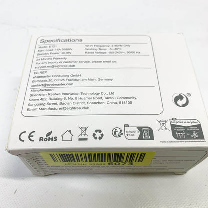 EIGHTREE WLAN Steckdose, Smart Home, 16A, mit Stromverbrauchsmessung, Zeitplan, Fernzugriff, kompatibel mit Alexa, Google Home, SmartThings, 2er Pack.