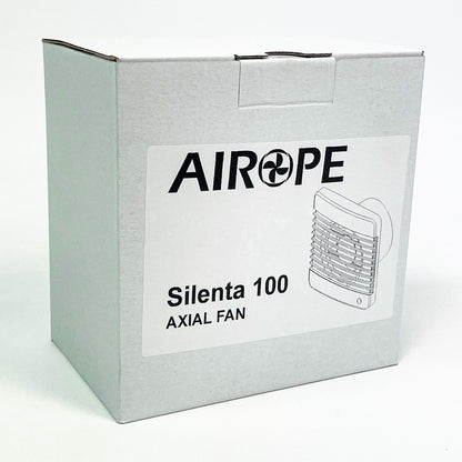 Airope Silenta 100 Abluftventilator, 100mm, Rückschlagventil, Moskitonetz, 7W, 26dBA, leise, Wandmontage, Bad/Küche/WC