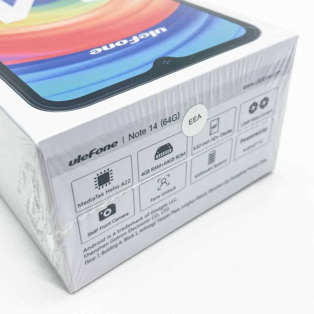 Ulefone Note 14 (64G) Handy Ohne Vertrag – Android, 6,52 Zoll Bildschirm, 4500mAh, 4GB RAM, 64GB ROM Erweiterbar, 8MP Kamera, Dual SIM, 3 Karte Slots, Face ID, GPS – Mint Grün