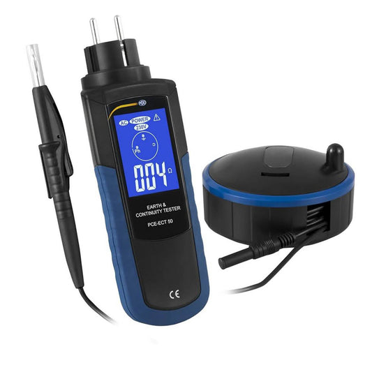 PCE Instruments PCE-ECT 50, Erdungsmessgerät, präzise Erdungsprüfung, digitale Anzeige, kompakt, benutzerfreundlich.