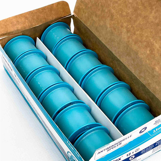 BSN medical Leukoflex 04593451 Fixierpflaster, 12 Rollen, transparent, wasserfest, 2,5 cm x 5 m