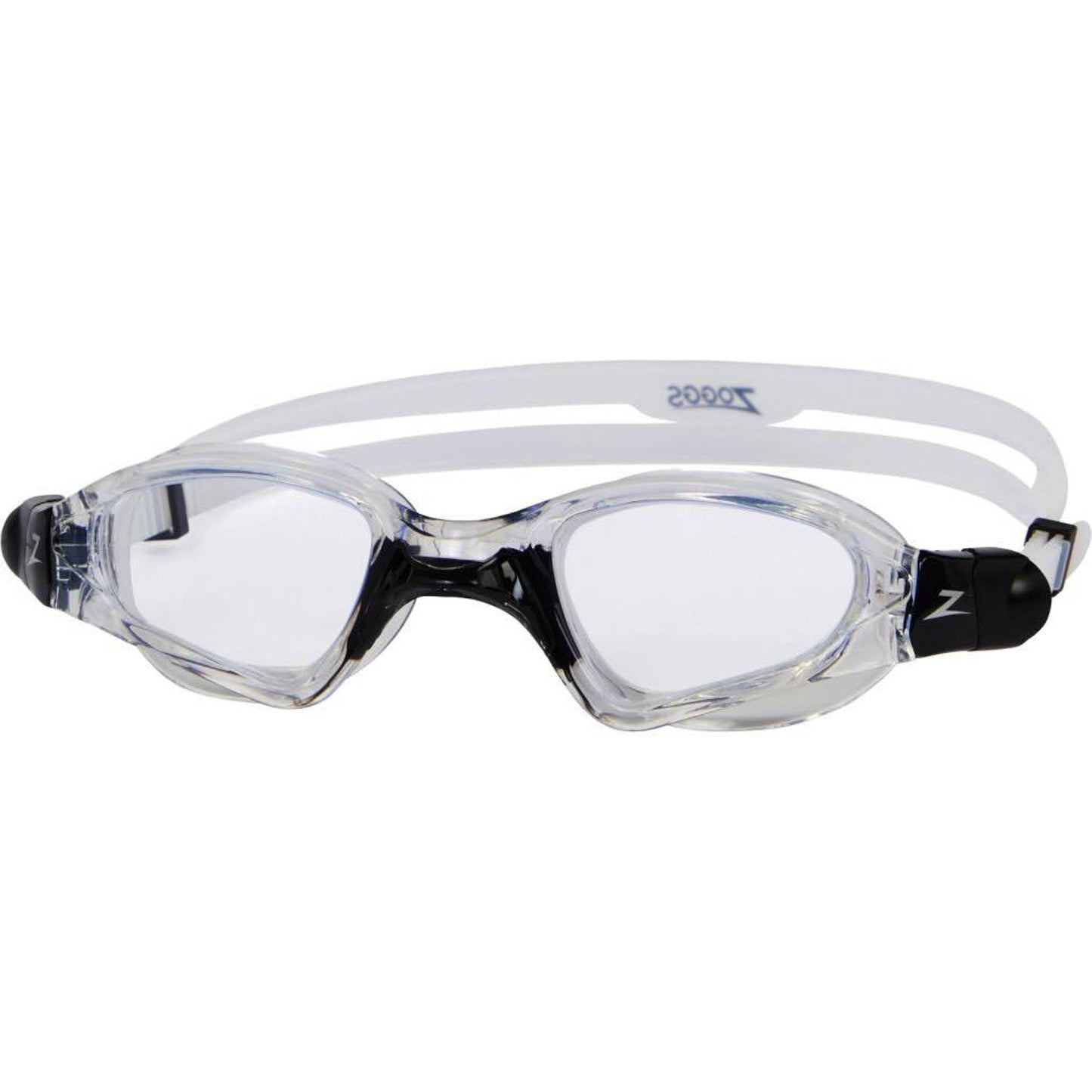 Zoggs Spectra Schwimmbrille, Clear Black Clear, Schwimmbrille, Anti-Beschlag, UV-Schutz, verstellbare Nasenbrücke.