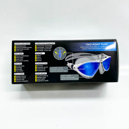 Zoggs Unisex Horizon Flex Mask, Schwimmbrille, flexibles Design, weiches Silikon, UV-Schutz, beschlagfrei, ideal für Schwimmer.