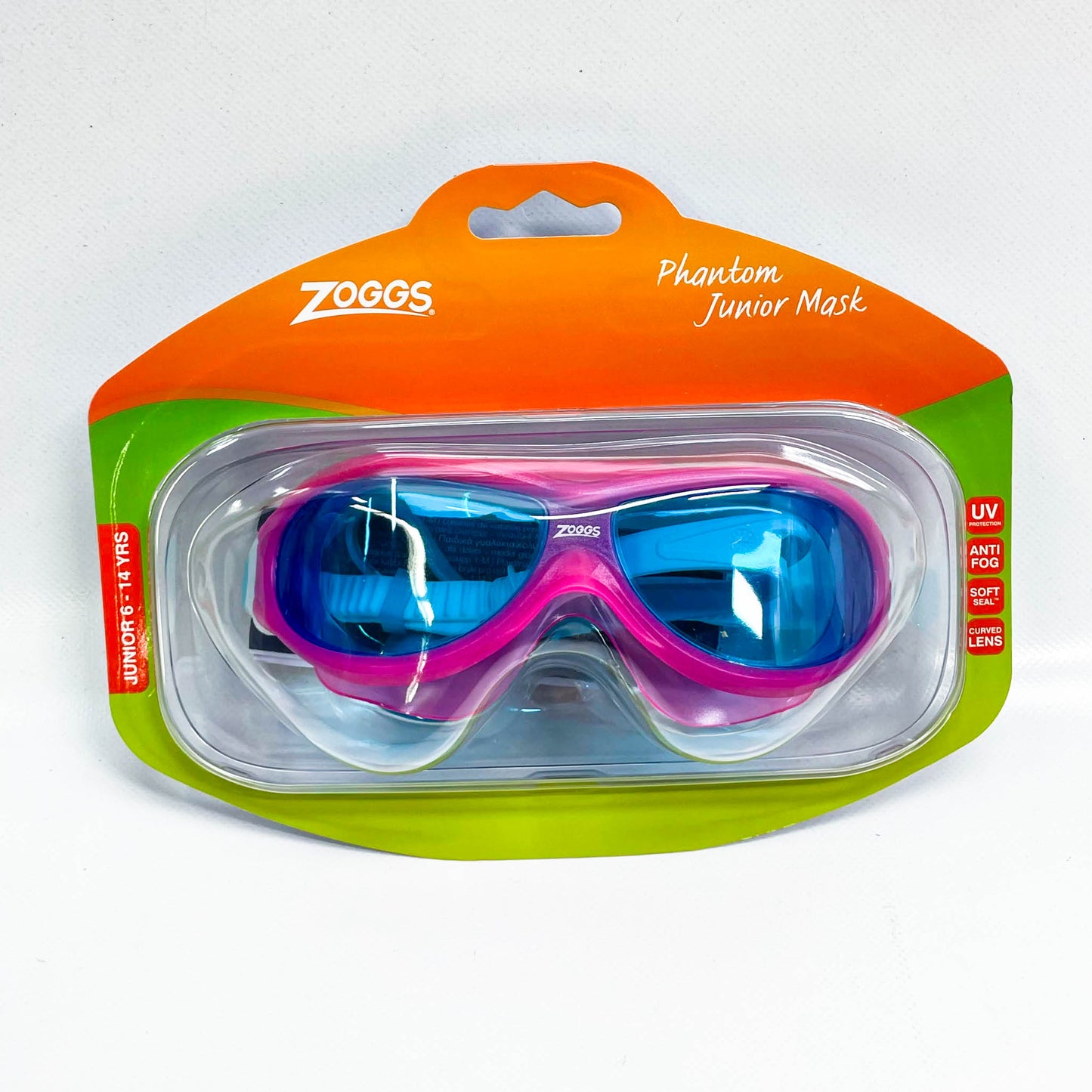 ZOGGS Phantom Kids, Schwimmbrille, UV-Schutz, Anti-Beschlag, verstellbare Nasenbrücke, komfortable Passform.