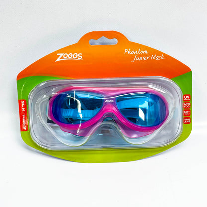 ZOGGS Phantom Kids, Schwimmbrille, UV-Schutz, Anti-Beschlag, verstellbare Nasenbrücke, komfortable Passform.