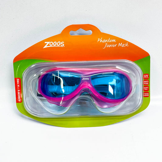 ZOGGS Phantom Kids, Schwimmbrille, UV-Schutz, Anti-Beschlag, verstellbare Nasenbrücke, komfortable Passform.